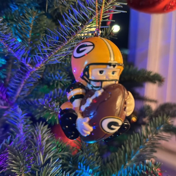GREEN BAY PACKERS! Christmas ornament!🎄 baby boy football 🏈 ornament. Vintage 🎁 - Picture 5 of 8